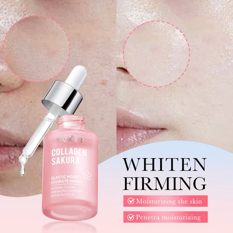 30ml Sakura Collagen Face Serum Moisturizing Nourishsing Brighten White Lift Firming Smoothing Facial Beauty Skin Care Products