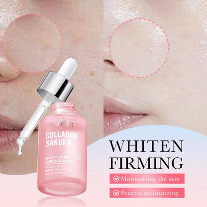 30ml Sakura Collagen Face Serum Moisturizing Nourishsing Brighten White Lift Firming Smoothing Facial Beauty Skin Care Products