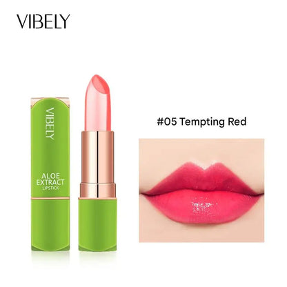 VIBELY 7 Color Mood Changing Lip Balm Natural Aloe Vera Long Lasting Moisturizing Lipstick for Women Color-Shifting Makeup