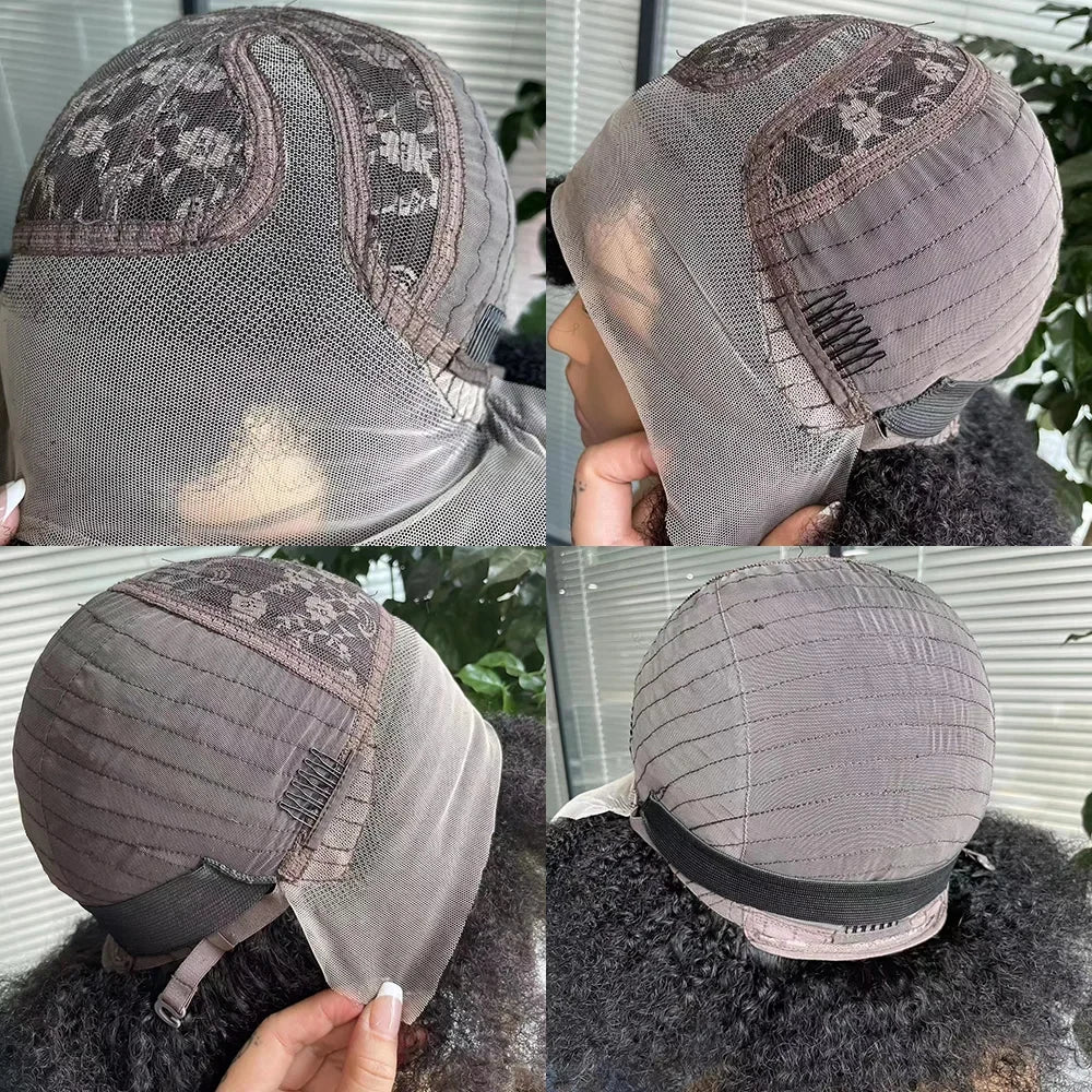Curly Bob Lace Frontal Wig Human Hair Afro Kinky Curly 250 Density 13x4x2 T Part Lace Wigs Short Bob Wig Human Hair Lace Wigs