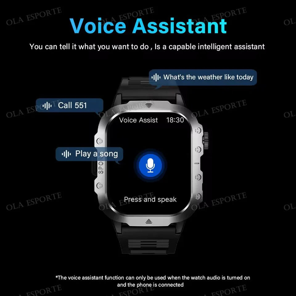 2025 New LED Men's Smartwatch Bluetooth Talking Smartwatch Multi Sport Mode Health Monitor Outdoor Sport Smart Watch For Android