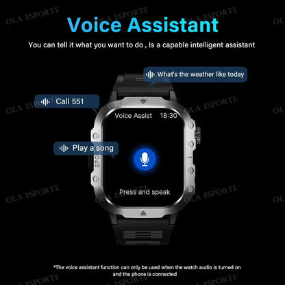 2025 New LED Men's Smartwatch Bluetooth Talking Smartwatch Multi Sport Mode Health Monitor Outdoor Sport Smart Watch For Android