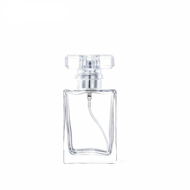 1/3/5pcs 30/50/100ml Perfume Bottle Glass Frosted Square Portable Pressed Fine Spray Aromatherapy Separate Bottle Wholesale