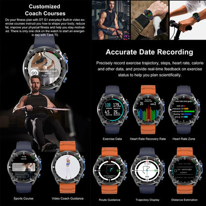 New T-Rex Militray Man Smart Watch 2025 Built-in GPS Offline Map 4GB Memory Professional Waterproof Watches Men Smart Bracele
