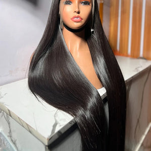 200 Density Bone Straight 13x6 HD Lace Front Human Hair Wigs 30 40 Inch Brazilian 13x4 Transparent Lace Frontal Wig For Women