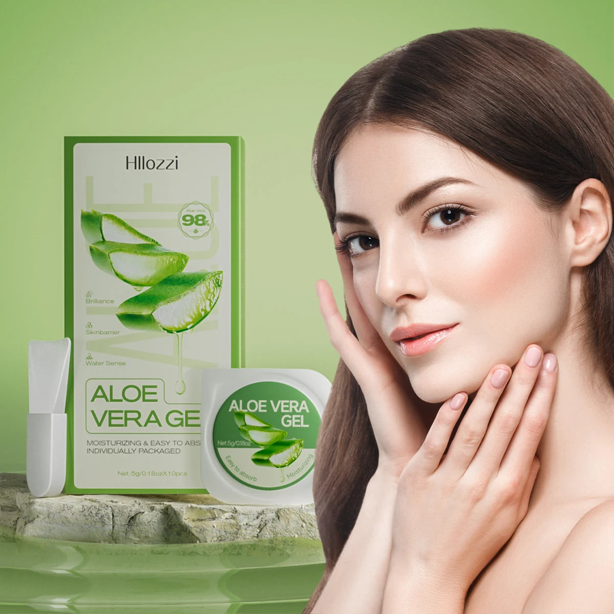 Aloe Vera Gel Set Suitable for body and facial care Contains aloe vera ingredients for hydration, deep cleansing