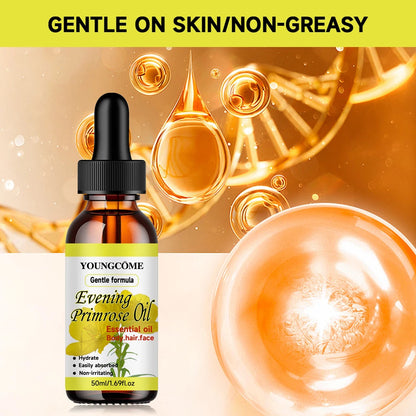 Natural evening primrose essential oil,Repairs Damaged Hair Improves HairQuality Moisturizes Hair Care oil DeepMoisturizing Care