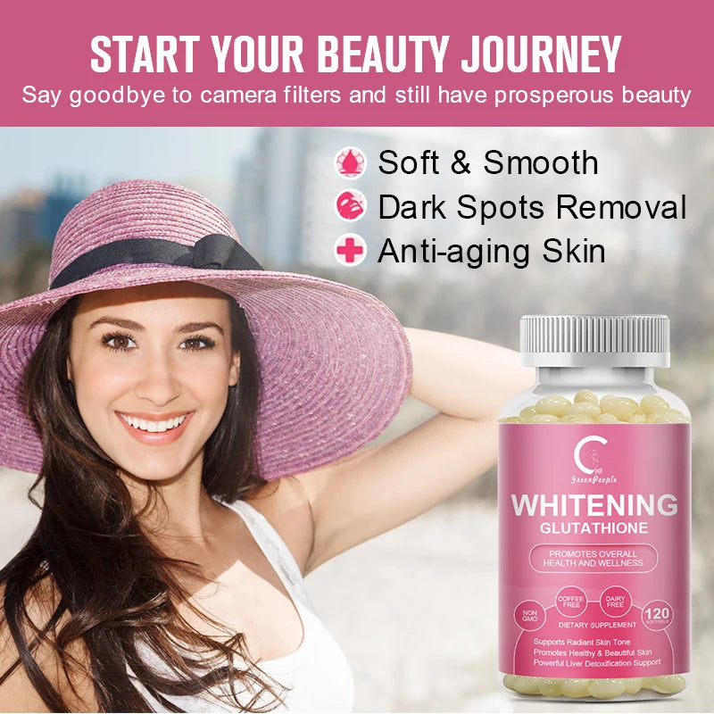 Glutathione Capsules,Collagen, Antioxidant Anti-Aging, Boosting Immunity, Glowing Skin, Beauty Health Supplement Free Shipping