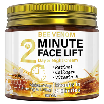 Bee Venom Anti-Aging Day & Night Cream with Retinol & Collagen - Intense Moisturizing & Firming Face Lift Treatment