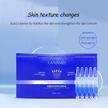 Blue Copper Peptide Anti Wrinkle Serum Nicotinamide Whitening Brighten Essence Collagen Hyaluronic Acid Moisturizing Skin Care