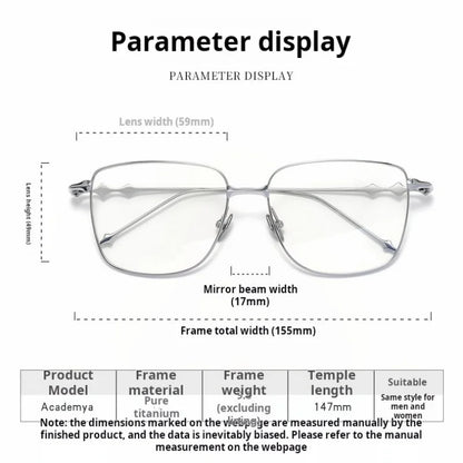 Korean gm Eyeglass Titanium Retro Optical Glasses Frames For Men Women Big Size Eyeglasses Frames Prescription Myopia Eyewear