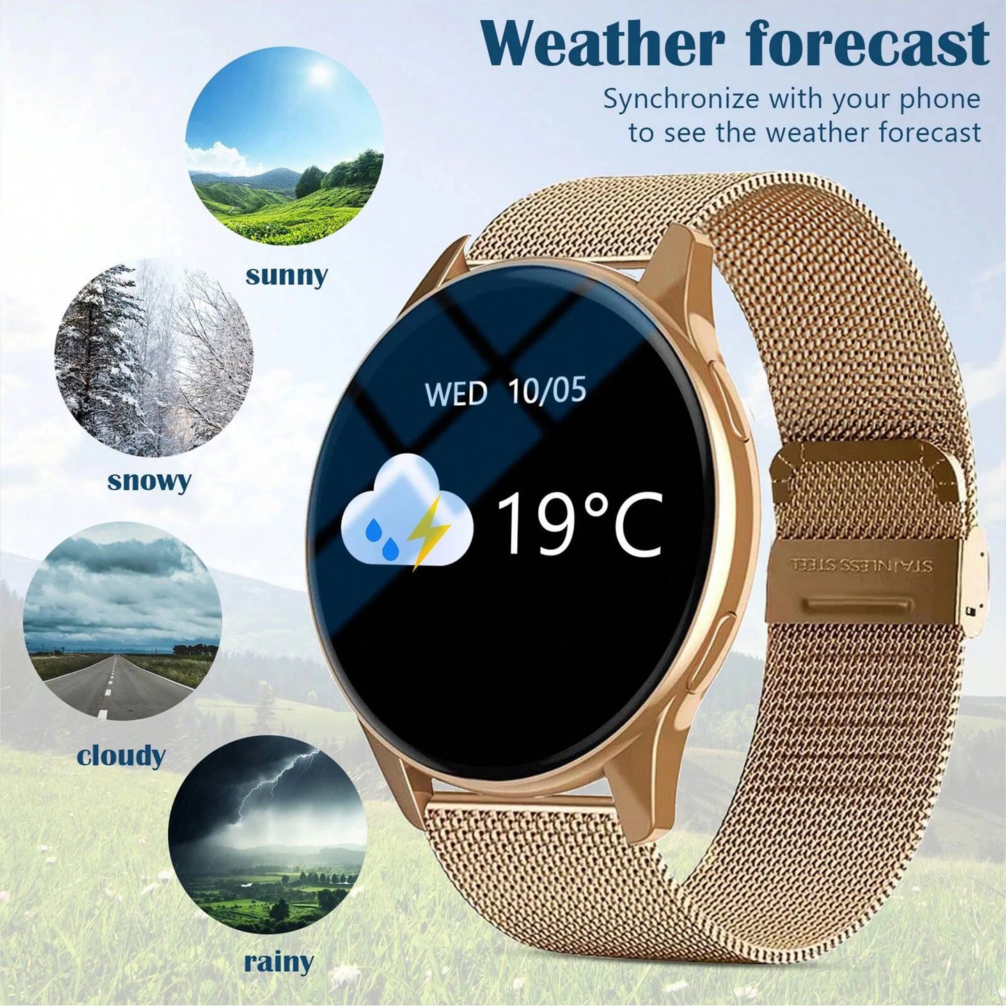 2025 New Women SmartWatch Bluetooth Call Lady Watches Sport Waterproof Heart Rate Sleep Smart Watch for Women Present Gift