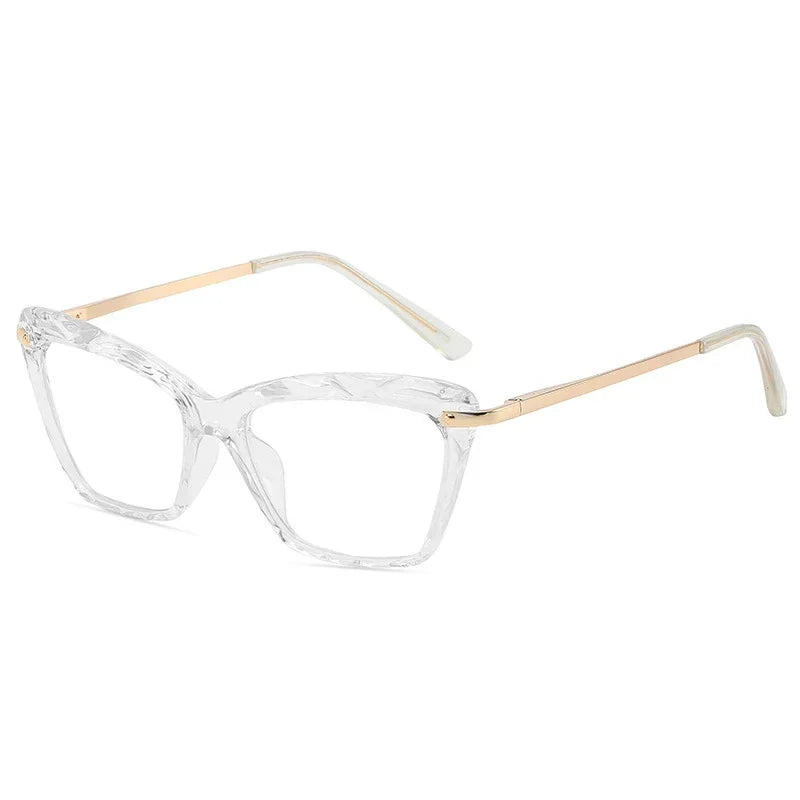 Cat Eye Glasses Frame Retro Anti Blue Women Clear Eyeglasses Women Men Alloy Resting Lense Optical Spectacle Eyeglass