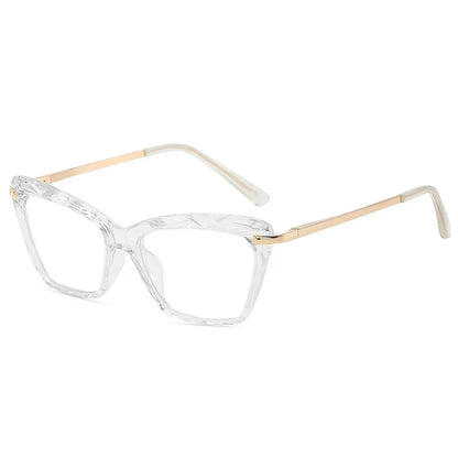 Cat Eye Glasses Frame Retro Anti Blue Women Clear Eyeglasses Women Men Alloy Resting Lense Optical Spectacle Eyeglass