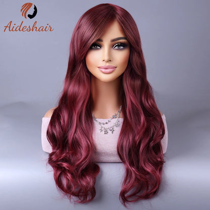 Synthetic wig new European and American wig in the long curly hair full head set large wave high temperature silk
