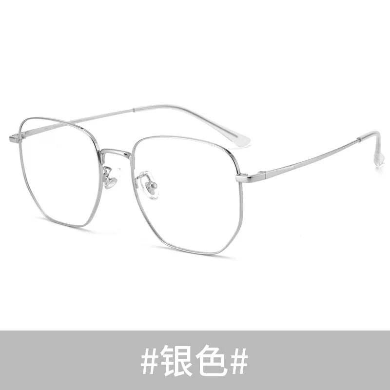 Xbora Trendy Luxury Retro Women's Prescription Eyewear Frame Pure Titanium Casual Polygonal Men's Optical Glasses 122204