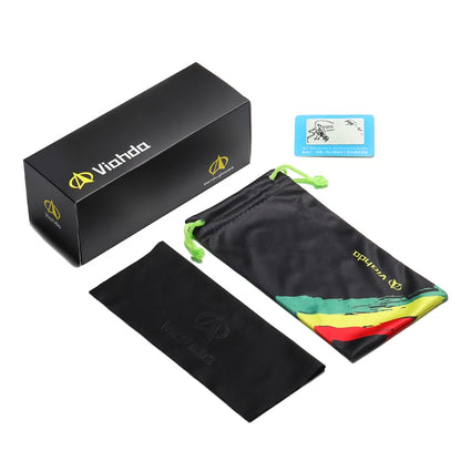 VIAHDA Cycling Sunglasses Men Large Frame Women Driving Glasses Camping Hiking Fishing Classic UV400