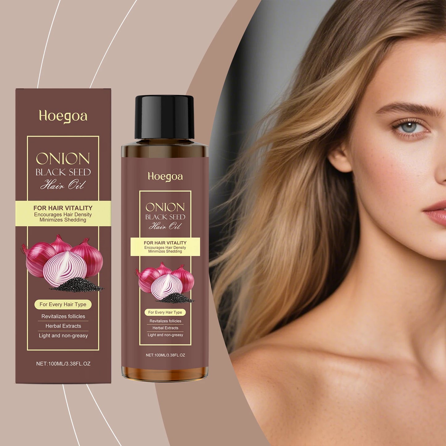 Red Onion Hair Growth Oil Hair Regeneration Thicker Prevent Loss Nourish Hair Root Repair Damaged Scalp Hair Regrowth Essence