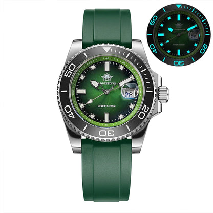 ADDIESDIVE NEW Diver Watch For Men Top Brand Waterproof Luminous Quartz Wristwatch Green/Red/Orange Dial Stainless Steel Watches