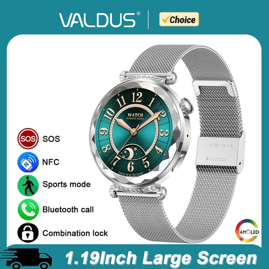 VALDUS Smartwatch Women Fitness Bluetooth Call IP68 Waterproof AMOLED Screen Long Battery Life Sport 2025 VL66 Pro Smart Watch