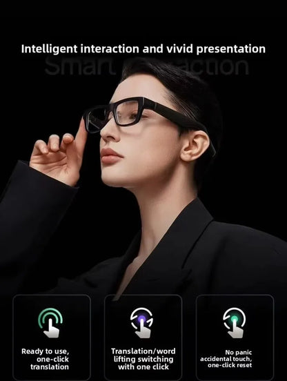 Go2 Smart Glasses AR Smart Translation Teleprompter for Real-Time Meeting Assistance Android Compatible 3D Style