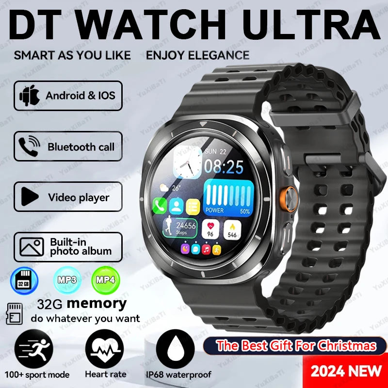 2025 New Watch 7 Ultra Smart Watch Men 32GB Memory 3D Video Display Sports SmartWatch GPS NFC Compass Blood oxygen Smartwatch