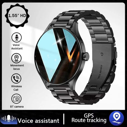 Fashion Smart Watch Plus 1.55 HD For Men And Women App Control BT Call Health Tracker Custom Photo Surprise Gift Business Watchs