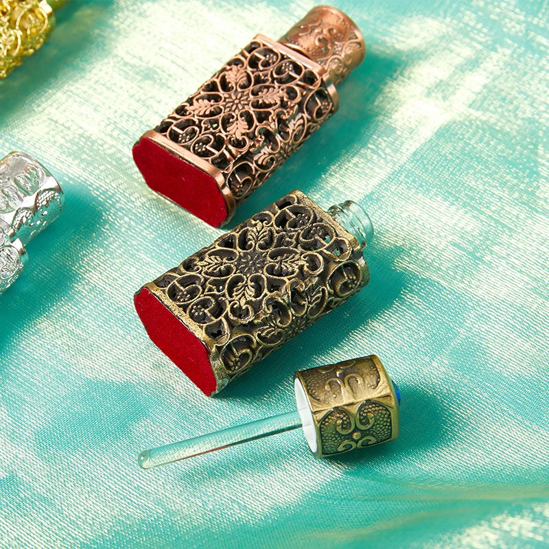 1Pc 3ml Mini Antiqued Perfume Refillable Bottle Arab Style Essential Oils Atomizer Perfume Spray Bottle