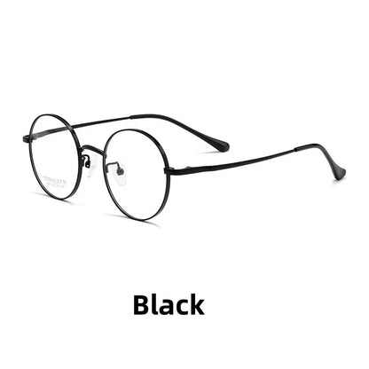 FIRADA Luxury Fashion Eyewear Women's Retro Round Titanium Eyeglasses Optical Prescription Glasses Frame For Men And Women 8021A