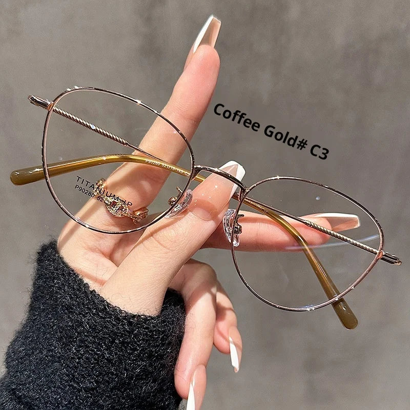 Lzabella Women's Fashion Cat Eye Style Titanium Frame Glasses Brand New Glasses Anti-Blue Light Computer Eyeglasses 90280