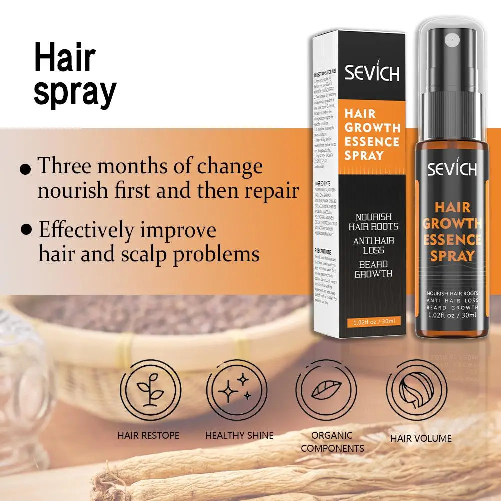 Powerful Hair Growth Essence Spray Natural Ginger ingredient Nourish Root Prevent Hair Loss Scalp Treatment Improve Alopecia oil