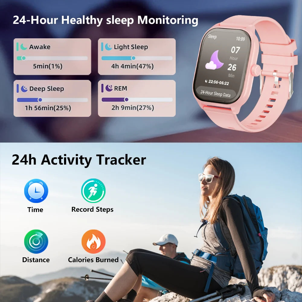 LAXASFIT 2.01“ Bluetooth Call Smart Watch Support 100+ Sports IP68 Waterproof 2024 New Man Woman Message Reminder Smart Watch