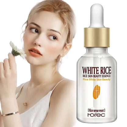 White Rice Face Serum Shrink Pores Moisturizing Elastic Skin Cream Smooth Wrinkles Younger for Glowing Skin Firm Care Essence