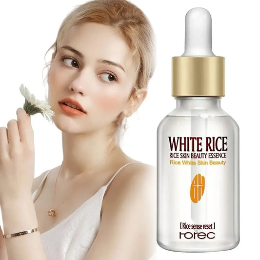White Rice Face Serum Shrink Pores Moisturizing Elastic Skin Cream Smooth Wrinkles Younger for Glowing Skin Firm Care Essence