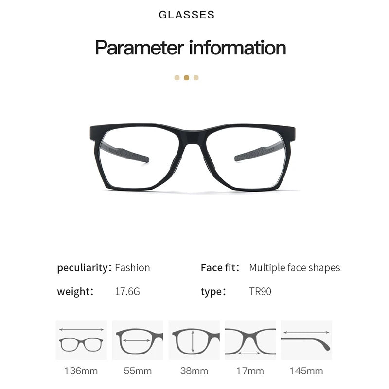 MOMOJA TR90 Glasses Frame Men's Basketball Outdoor Glasses New Sports Full Frame Optical Prescription Eyeglasses Hot Sale 8059