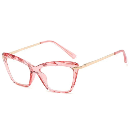 Cat Eye Glasses Frame Retro Anti Blue Women Clear Eyeglasses Women Men Alloy Resting Lense Optical Spectacle Eyeglass