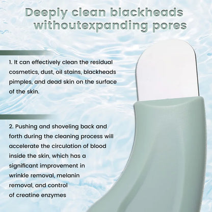 Manual Blackhead Removal Tool，Suitable for Face - Gentle pore cleanser and extractor，With textured surface and light green handl