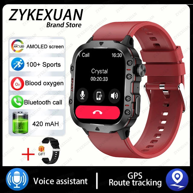 2025 For Xiaomi New Rugged Military GPS Smart Watch Men Bluetooth Call Health Monitoring AI Voice Sports Waterproof Smartwatches