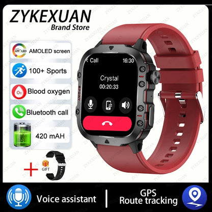 2025 For Xiaomi New Rugged Military GPS Smart Watch Men Bluetooth Call Health Monitoring AI Voice Sports Waterproof Smartwatches