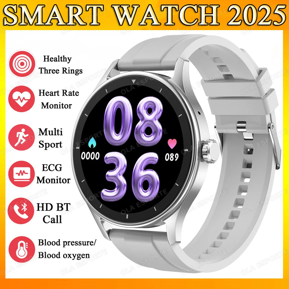New NFC Smart Watch Women Heart Rate Blood Oxygen Monitor Wireless Call Smartwatch 100+Sports Modes Pedometer Men Sports Watches