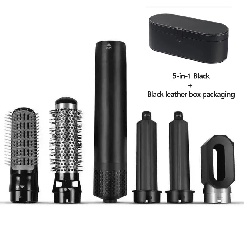 Multifunctional 5 In 1 Hair Straightener Curler Styling Set Airwrap Hair Dryer Hair Plate Hot Comb Styling Appliance