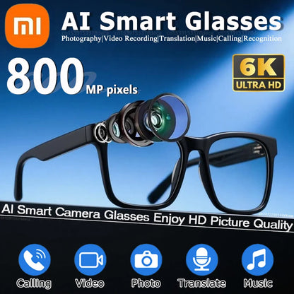 Xiaomi 6K HD AI Smart Glasses Photochromic Multifunction Bluetooth Calling Voice Assistant Music Player Translate Camera Glasses