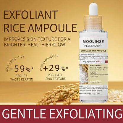 Korean White And Black Rice Exfoliating Serum Facial Moisturizing Soften Blackhead Removal Hydrating Pore Shrinking Skin Care