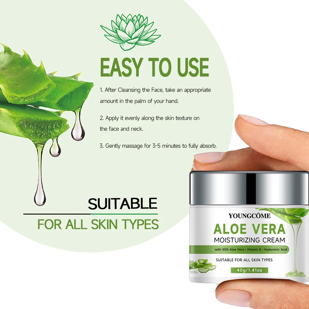 Natural Aloe Vera Gel Face Cream Moisturizing Blackhead Removal Creams For Women Korean Skin Care Products Cosmetics Nourishing