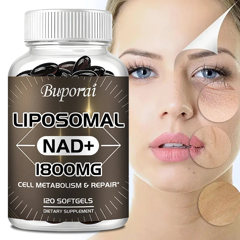Liposomal NAD Supplement - Promotes Overall Health, Enhances Energy, Repairs Cells, Boosts Immunity, Efficient Absorption