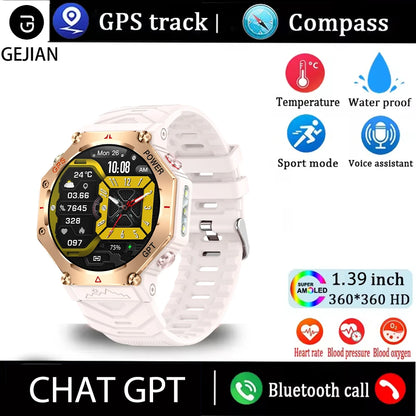 New GPS Smartwatch 1.39'' AMOLED Display 100 Sports Modes Voice Calling Smart Watch Men Women Military Grade Toughness Watches