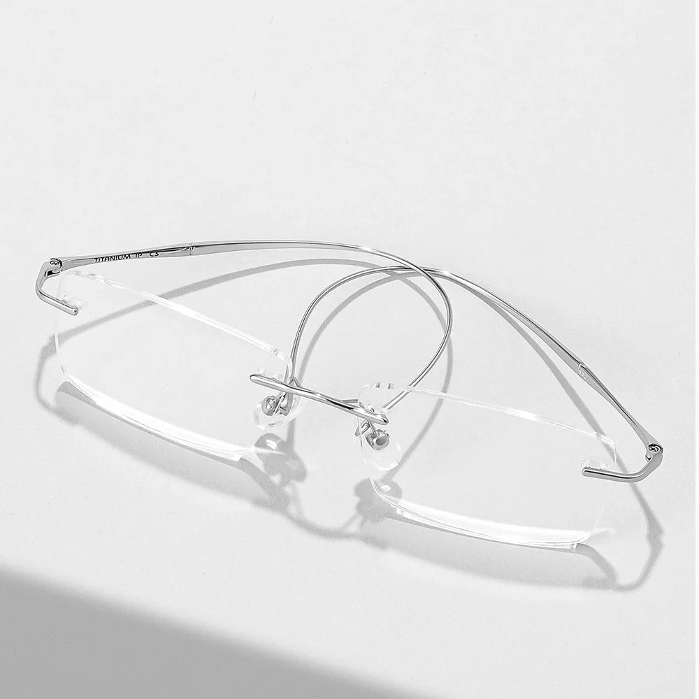 Ultra-light Pure Titanium New Rimless Glasses Frame Anti-blue Light Optical Frames Customize Prescription Eyeglasses for Men