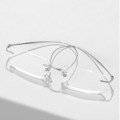 Ultra-light Pure Titanium New Rimless Glasses Frame Anti-blue Light Optical Frames Customize Prescription Eyeglasses for Men