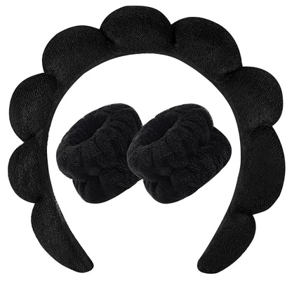 3/7pcs Makeup Headband Set Skincare Headbands Sponge Cloth With hairpin Wristband For Women Girl Washing Face Spa Accessories