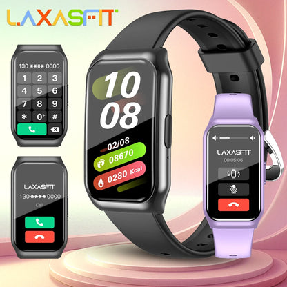 LAXASFIT Smart Watch Bluetooth Talk Men Women Fitness Exercise Pedometer Heart Rate Sleep Monitor Multifunctional Smart Bracelet